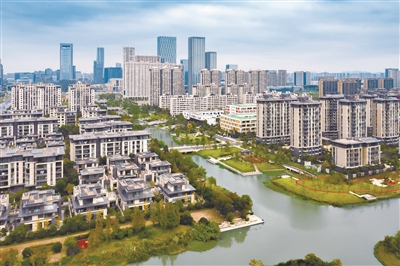     俯瞰东部新城住宅区。 通讯员供图