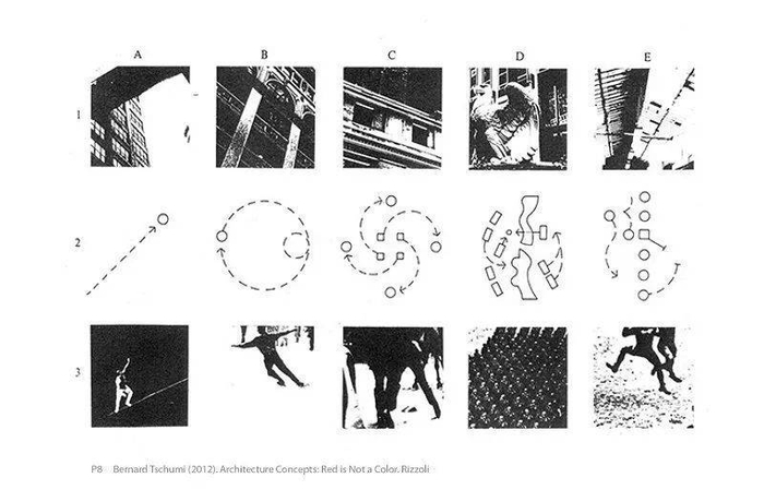 ▲手稿关注的始终是建筑发生了什么，而非故事发生了什么。
