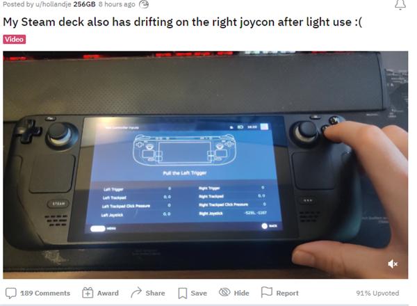 PC游戏通吃！曝首批Steam Deck用户出现摇杆漂移_手机新浪网