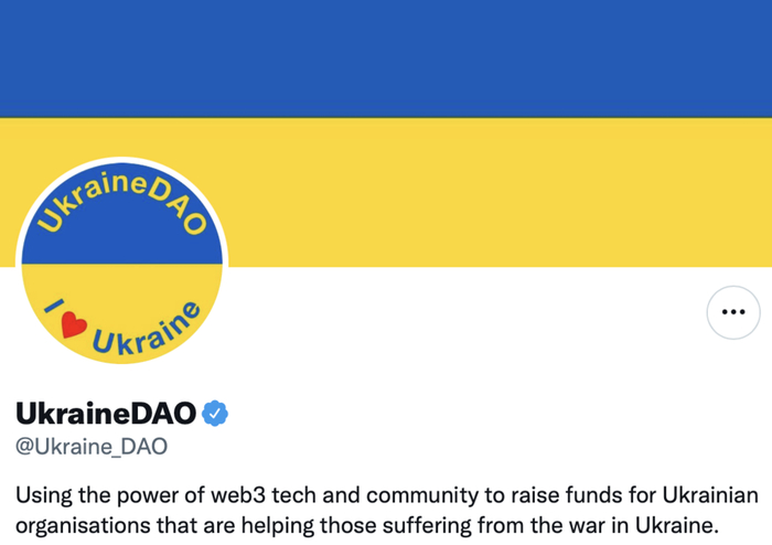 Pussy Riot 成立的乌克兰 DAO 页面｜Twitter