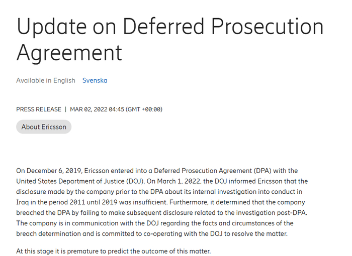 来源：爱立信公司官网