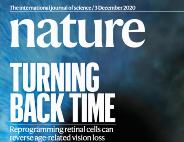 图注：《自然》杂志将逆转细胞衰老比作“扭转时间”