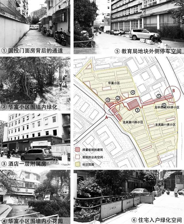 华富社区空间资源识别示意图