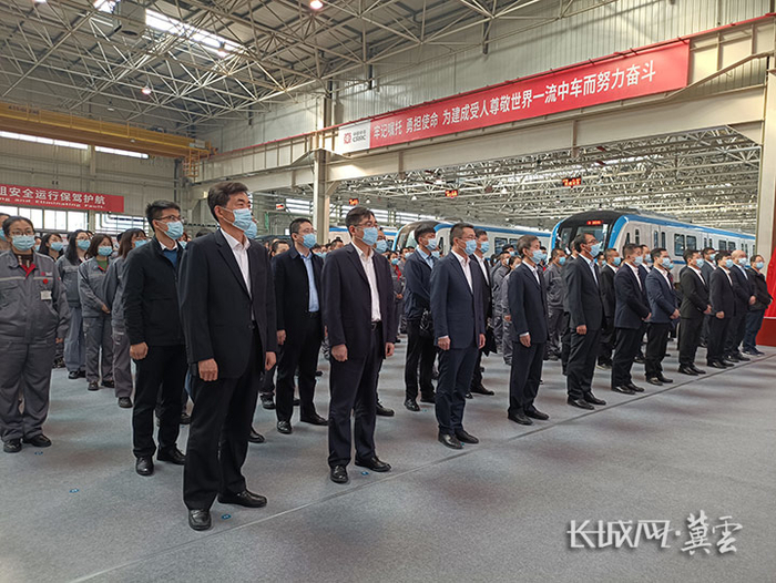 台州市域铁路S1线一期工程首列车揭幕仪式。长城网·冀云客户端记者 金宗明 摄