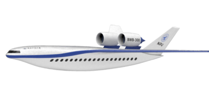 实验室提出的翼身融合（BWB）飞机概念方案