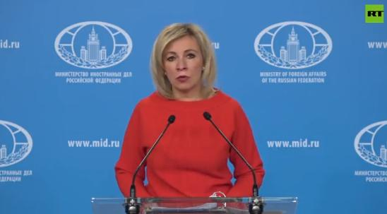 扎哈罗娃喊话美国做出解释，视频截图