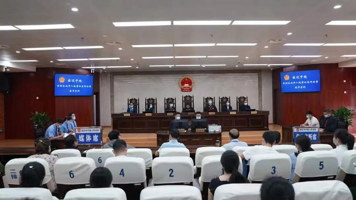 图为庭审现场。图片来源：江苏省沭阳县人民检察院