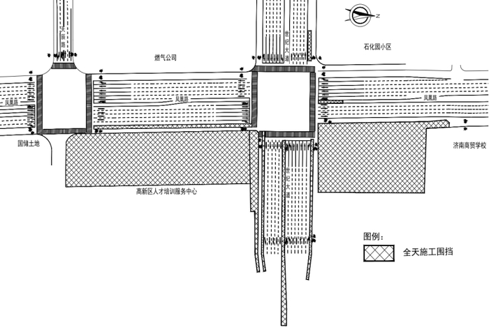 一期施工期间交通组织示意图