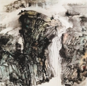         《春泉》 国画 邹建君