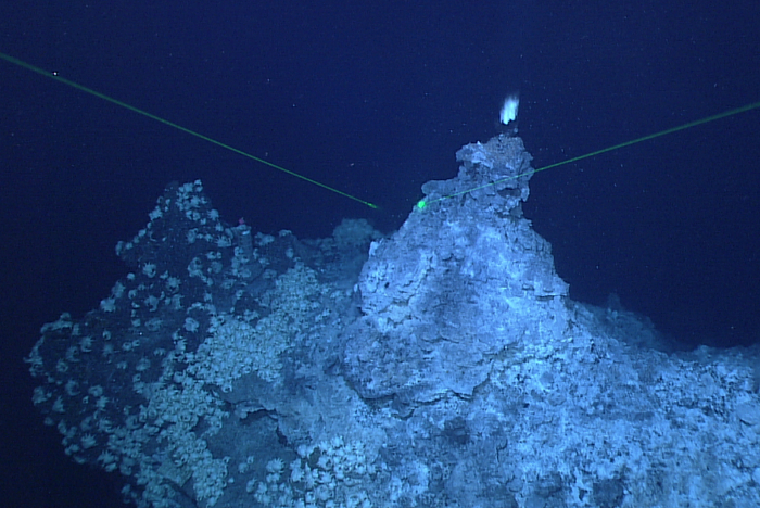 “科学”号科考船拍摄深海热液喷口图片