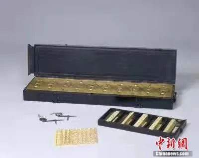 铜镀金盘式手摇计算机 作者供图