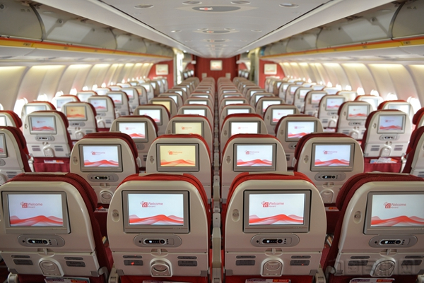 海南航空空客A330宽体客机经济舱