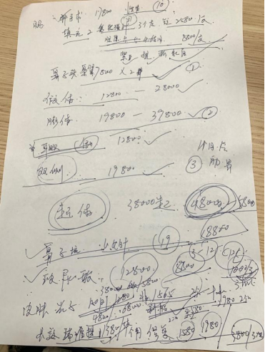上海某私立医美机构咨询师向记者推荐的项目 图片来源：每经记者 朱鹏 摄