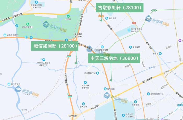 三墩&三墩北待售项目分布