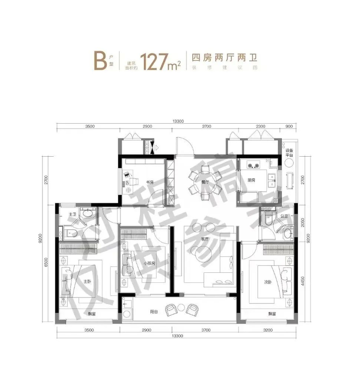 滨江潮听映月户型示意图