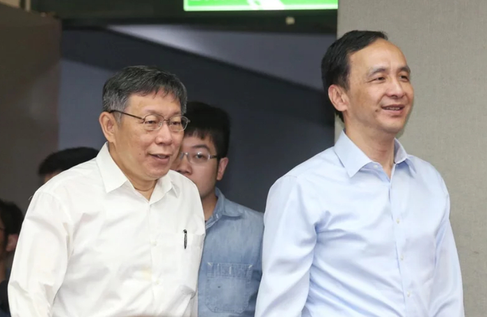 柯文哲、朱立伦。（图片来自台媒）