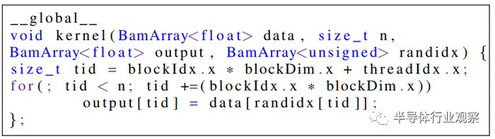 列表1.具有 BamArray