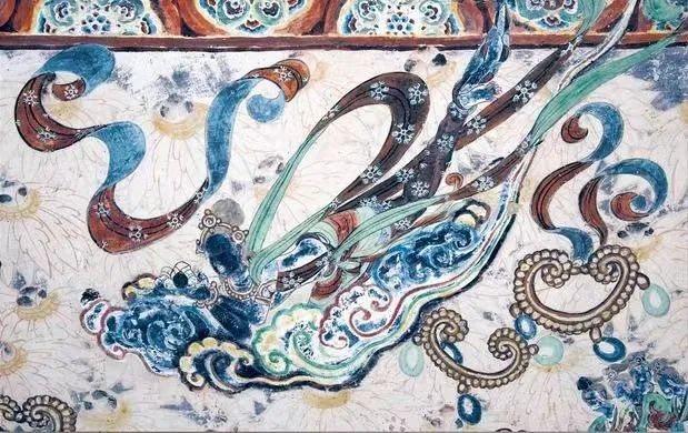 莫高窟第39窟西壁 龛顶 飞天