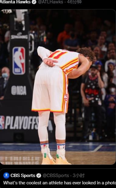 直播吧3月23日讯 今天，CBS Sports官方推特发问：哪张运动员的截图或是照片是你见过最酷的？