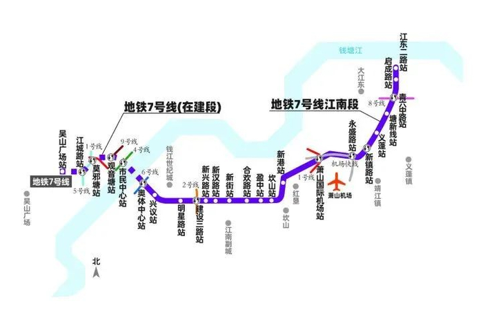 7号线线路示意图