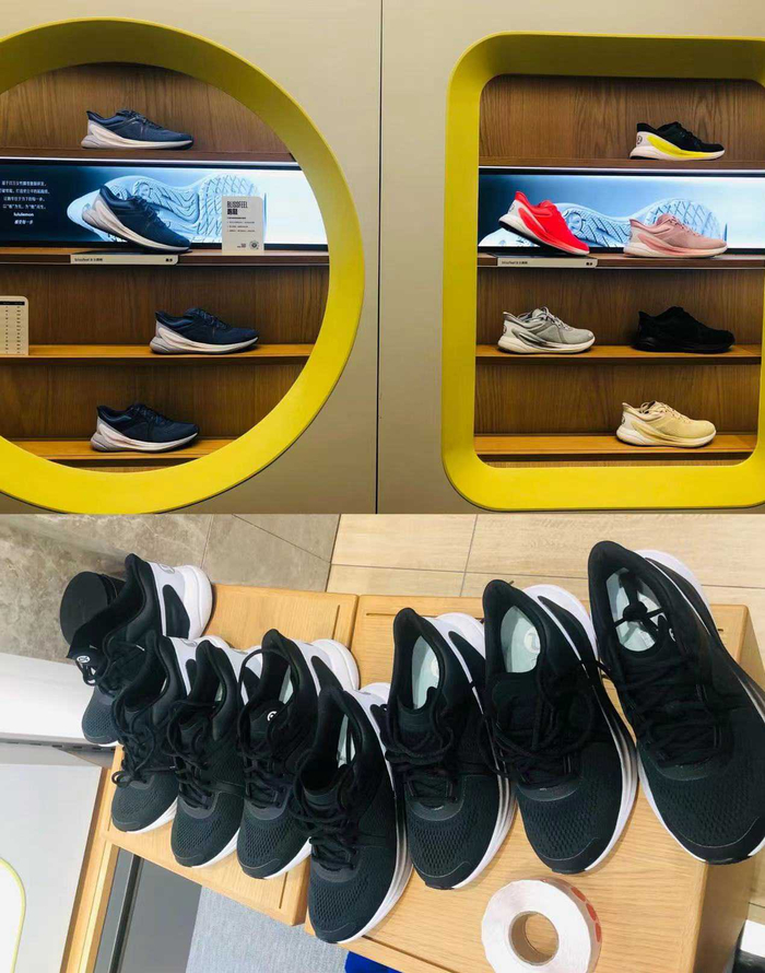 露露乐蒙北京三里屯店新鞋上架。图/新京报贝壳财经记者 王真真 摄