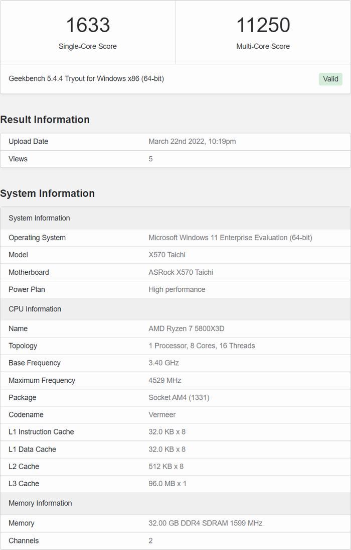 AMD锐龙7 5800X3D处理器跑分曝光，比R7 5800X快9%_手机新浪网