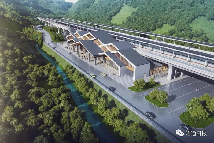 渝昆高铁·彝良北站 效果图