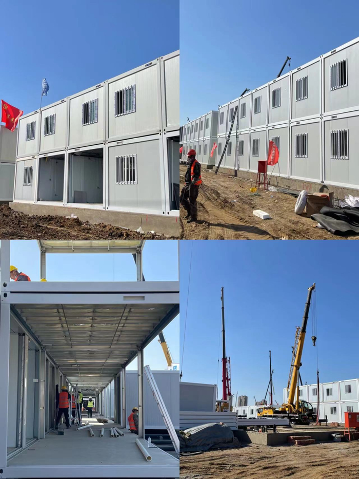 图为健康驿站施工现场 本报记者宋维东摄