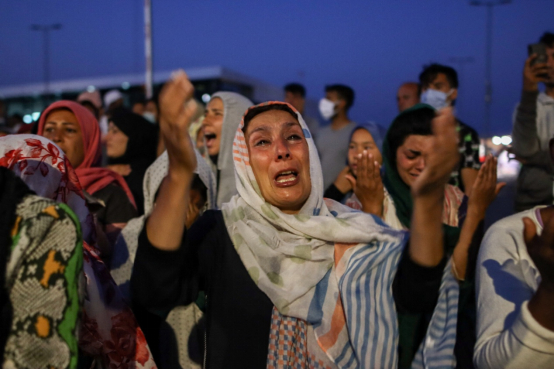 逃往欧洲的中东难民。