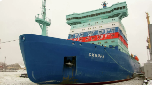 ▲俄罗斯“西伯利亚”号核动力破冰船