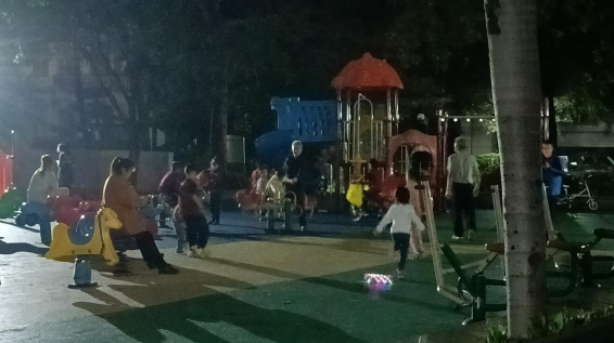 碧桂园豪庭业主聚集在游乐场