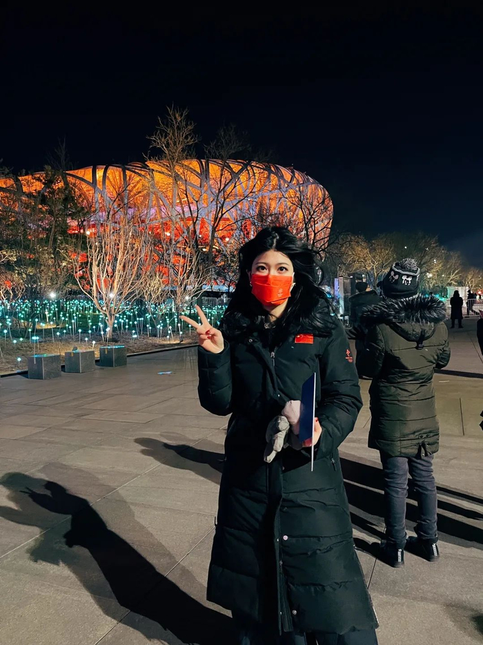 章佳驰在走向鸟巢观演的路上