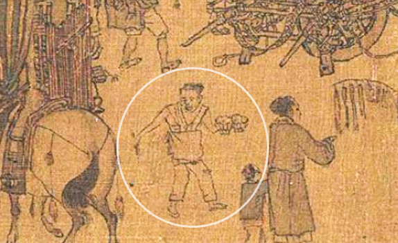 画芯的旧痕，实为模仿原作，更有历史韵味