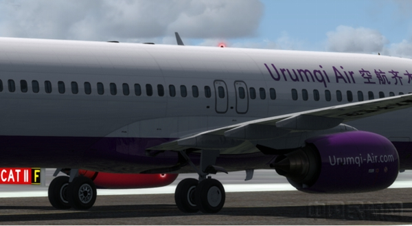 红色防撞灯（图源：Prepear3D PMDG 737NGXu 涂装来源：Arashizuki Texture）