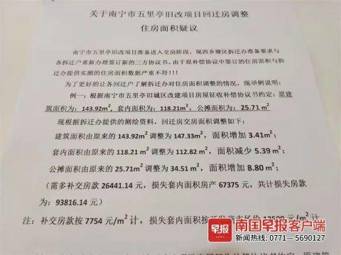 ▲业主对新旧协议存在的差异提出质疑。