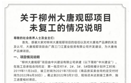 　　△柳州大唐观邸的说明