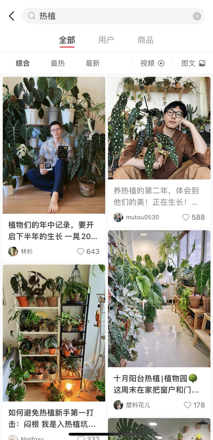 小红书上的热植博主