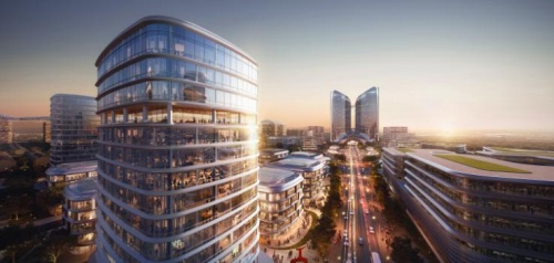 　　从科创地块鸟瞰商办地块 ©FTA