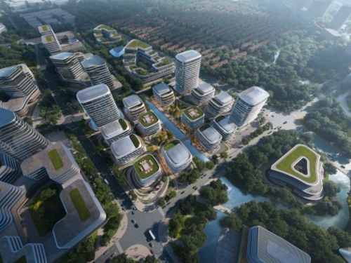 　　G60科创之眼科创地块鸟瞰图 ©FTA