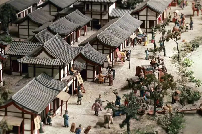 大唐西市复原沙盘（张雷 摄）