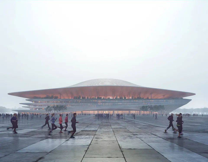 城市广场的开放包容向场馆中渗透，本案例图片来源：gooood.cn