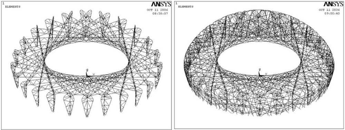 鸟巢结构体系，来源：李兴钢.第一见证:“鸟巢”的诞生、理念、技术和时代决定性