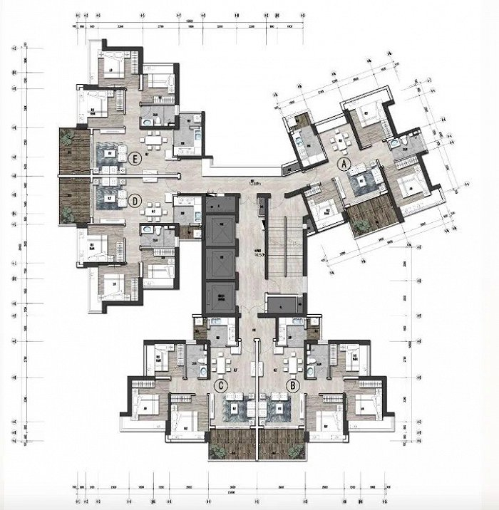 海德园A区89平方米户型 图片来源：家在论坛