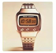 图示：须羽精工LCD土豪金版手表