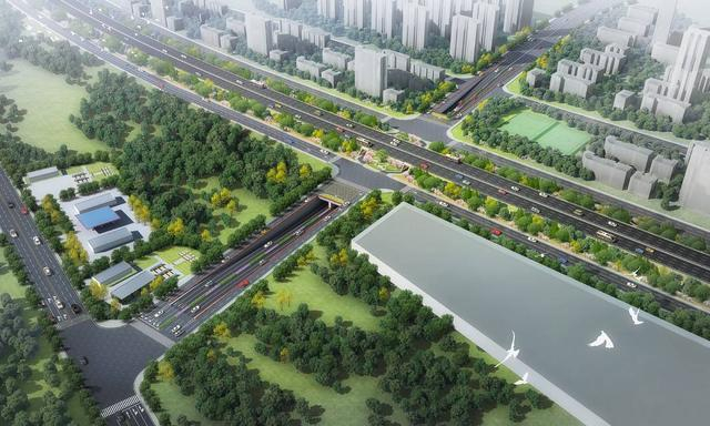 成灌高速望丛祠大街下穿工程效果图