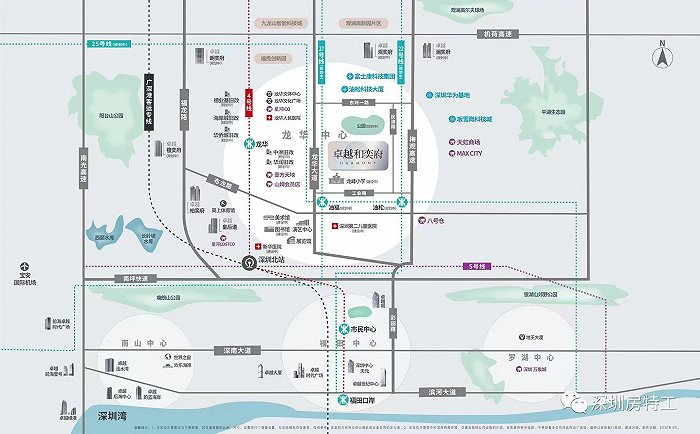 卓越和奕府区位图 来源：深圳房特工