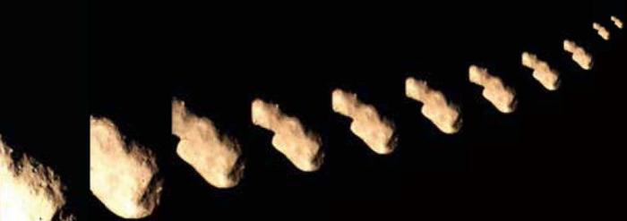 “嫦娥二号”拍摄的图塔蒂斯小行星图片