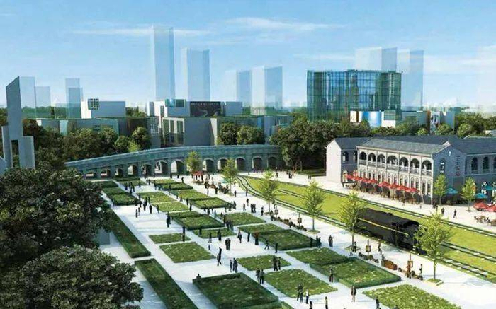 石家庄CBD概念图（图源：华通荣誉设计）。打造桥洞特色商业休闲街区