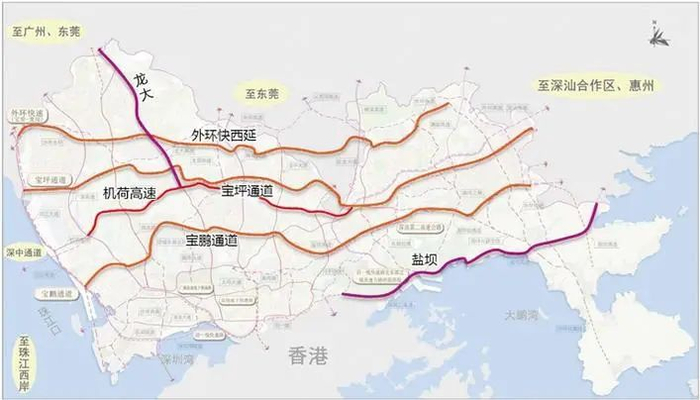 宝鹏通道横跨东西。图源宝安日报