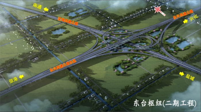 　　东台枢纽二期工程效果图
